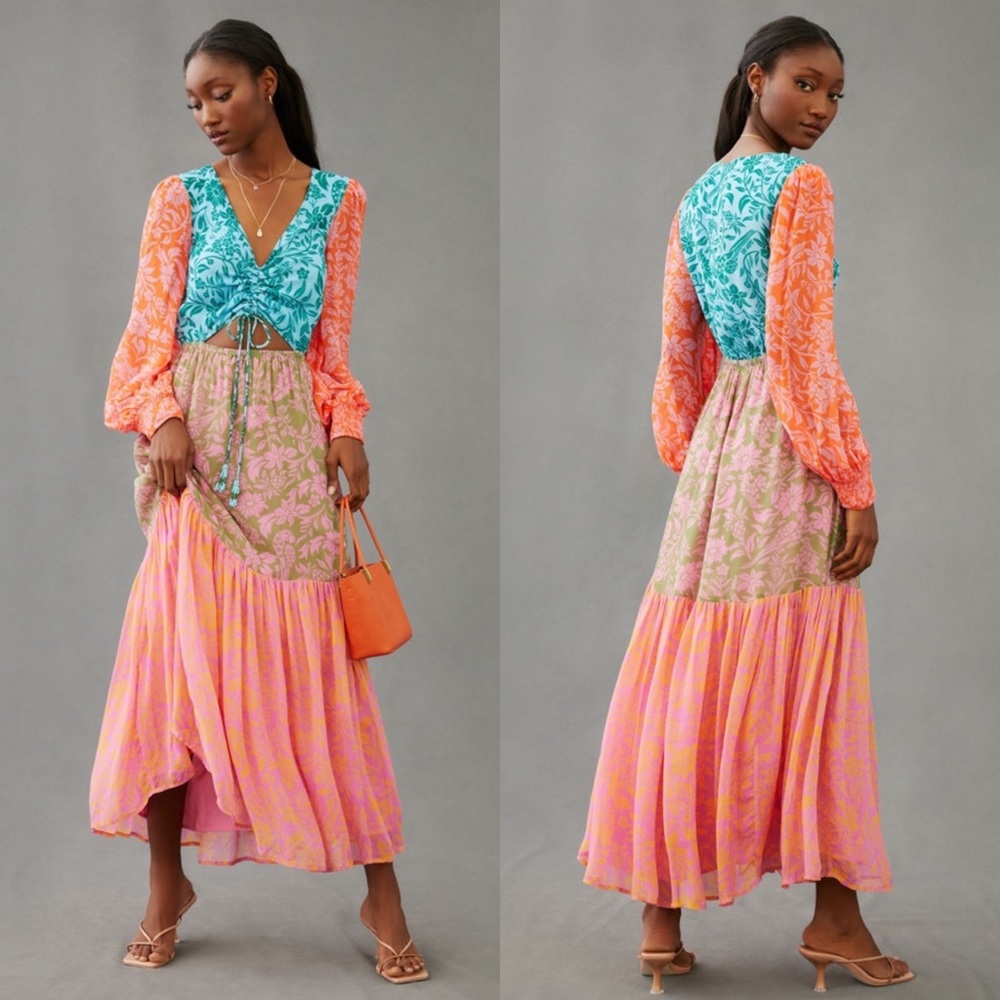 Farm Rio x Anthropologie Cutout Maxi Dress - NWOT